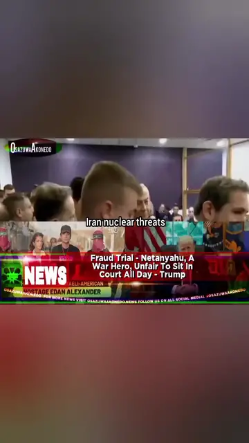 Video thumbnail for Fraud Trial - Netanyahu, A War Hero, Unfair To Sit In Court All Day - Trump