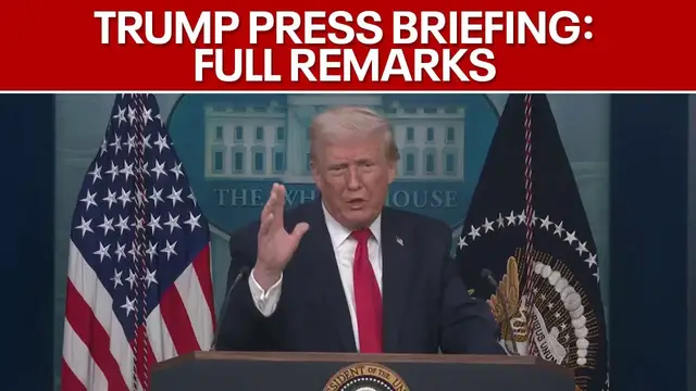 Video thumbnail for Trump looks back on 1st year of 2nd term l FULL