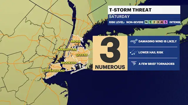 Video thumbnail for STORM WATCH: Smoke & strong storms expected today in The Bronx