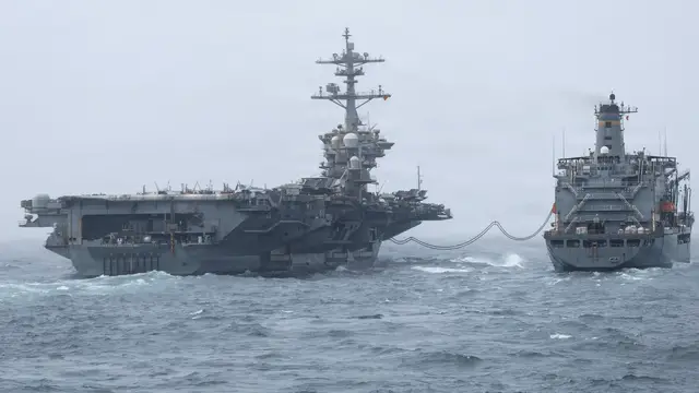 Video thumbnail for The toll of stretching US aircraft carriers thin for the Iran war