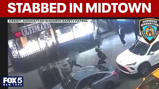 Video thumbnail for Caught on Camera: Jewish man stabbed in NYC in possible hate crime