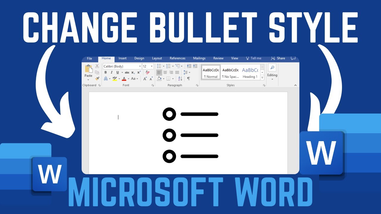 Video thumbnail for How To Change List Bullet Style In Word Document