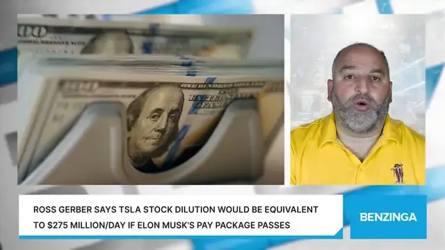 'Video thumbnail for Ross Gerber Says TSLA Stock Dilution Would Be Equivalent To $275 Million/Day If Elon Musk's Pay Package Passes'
