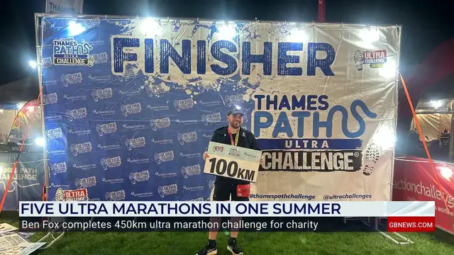 'Video thumbnail for Hero campaigner reflects on running FIVE ultramarathons over summer to support children with cancer'