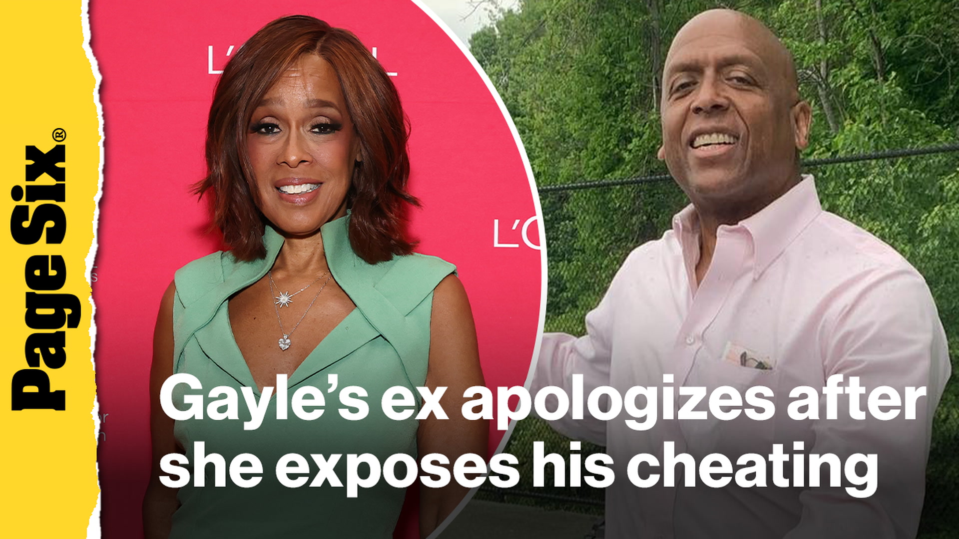Video thumbnail for Gayle King's ex-husband apologizes after she exposes he cheated with close friend