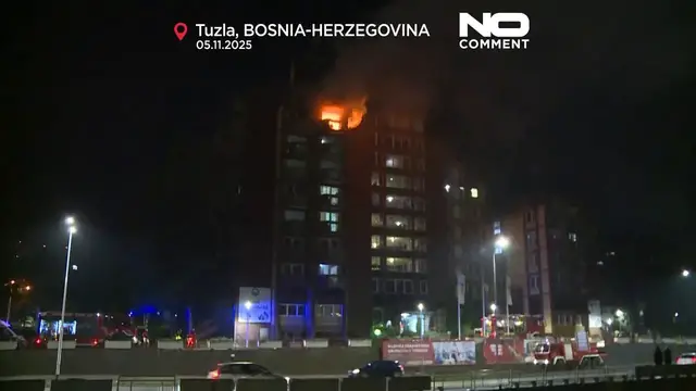 'Video thumbnail for Bosnia retirement home fire kills 11, injures dozens in Tuzla'