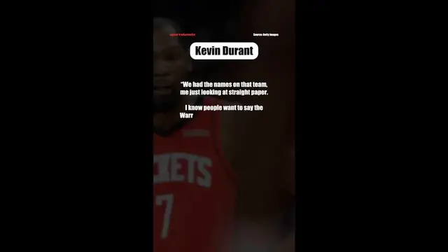 Video thumbnail for Kevin Durant says his Nets were better ‘on paper’ than his original Warriors team