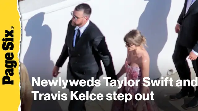 Video thumbnail for Newlyweds Taylor Swift and Travis Kelce stepped out at first event since tying the knot
