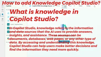 'Video thumbnail for How to add Knowledge Copilot Studio'