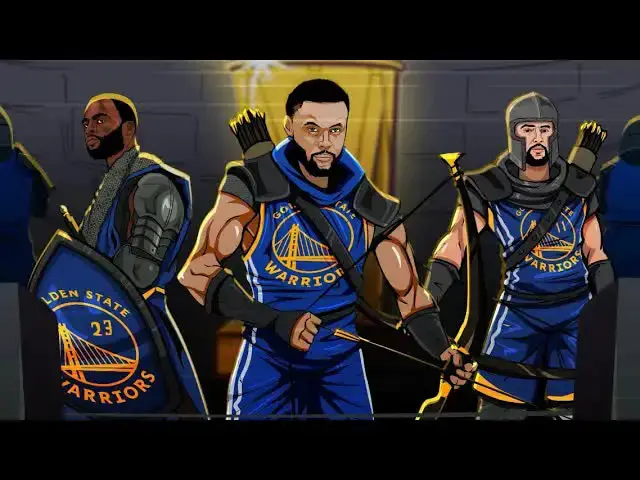 Video thumbnail for heatcheck: nba animation - warriors defending their castle vs kings