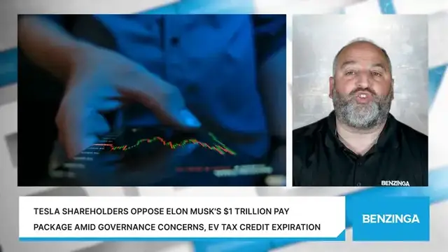 'Video thumbnail for Tesla Shareholders Oppose Elon Musk's $1 Trillion Pay Package Amid Governance Concerns, EV Tax Credit Expiration'