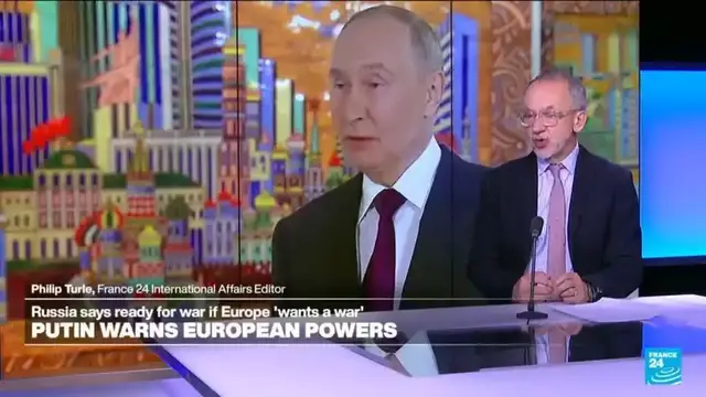 Video thumbnail for Putin warns Europe: if you want war, then Russia will defeat you