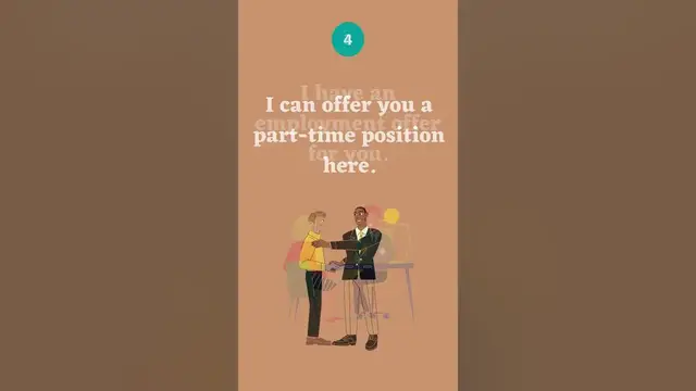 Video thumbnail for 5 Examples Sentences for Offering  Job