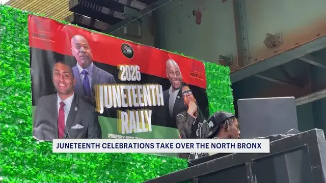 Video thumbnail for Juneteenth rally in the North Bronx highlights voting rights and push for equality