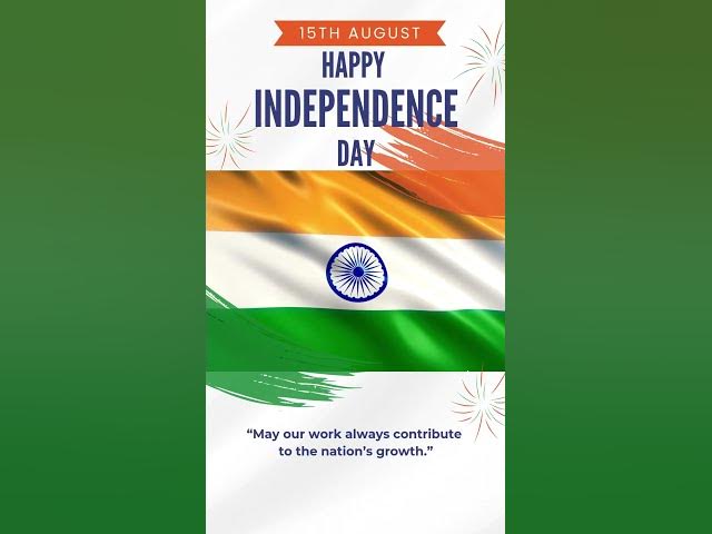 Video thumbnail for Happy Independence Day #independenceday #independencedayIndia