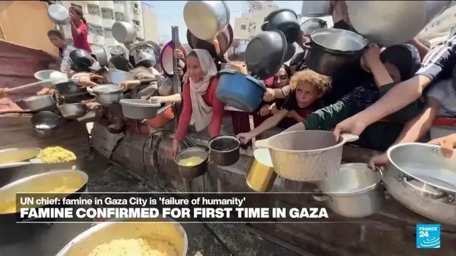 'Video thumbnail for “Israel has the legal obligation to provide food” UN Guterres speaks about famine in Gaza'