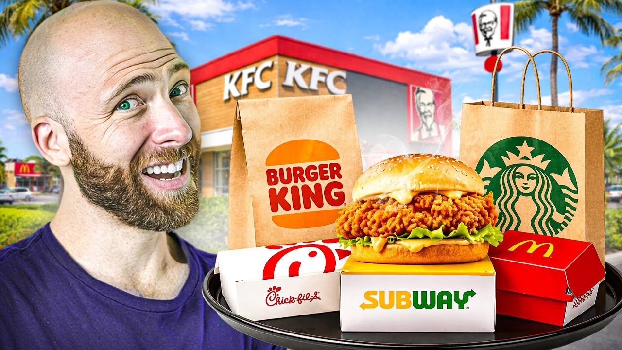 Video thumbnail for Ultimate American Fast Food Tour!! I Tried Every Fast Food Chain!!