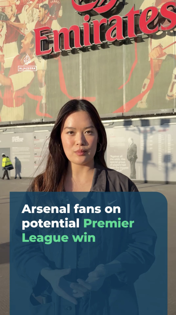 Video thumbnail for Arsenal fans on potential Premier League win