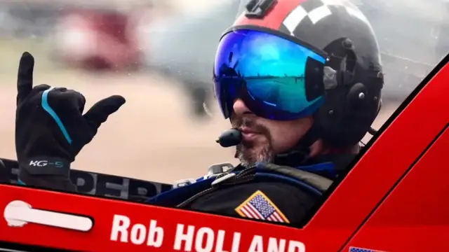 'Video thumbnail for Rob Holland Dead: Stunt Pilot Killed in Langley AFB Crash'