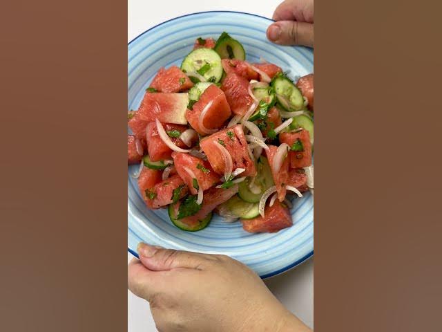 Video thumbnail for Watermelon Feta Salad | Refreshing Summer Side in 5 Minutes   #watermelon #fruitsalad