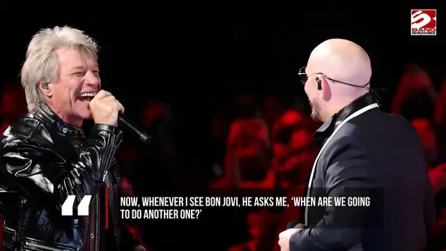 Video thumbnail for Pitbull reveals Bon Jovi want 'another' collaboration after Now Or Never success