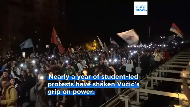 Video thumbnail for Major demonstrations planned to mark one year since tragic awning collapse at Novi Sad train station