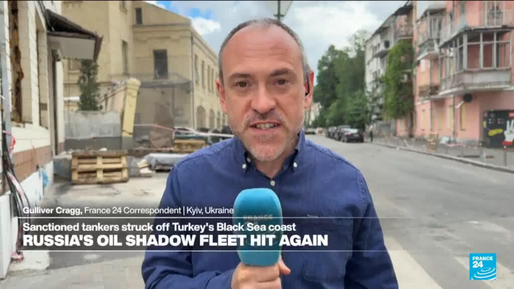 Video thumbnail for Russian drone hits Romania apartment block, drawing NATO, EU outrage
