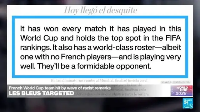 Video thumbnail for Spain's 'Formidable Opponent': Rajoy credits France's football success to having 'no French players'