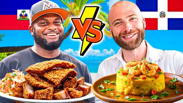 'Video thumbnail for Haitian Food vs Dominican Food! Caribbean Food Battle!'
