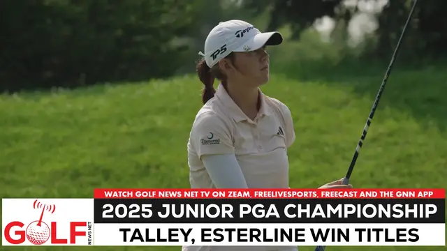 'Video thumbnail for Asterisk Talley, Lunden Esterline win 2025 Junior PGA Championship'