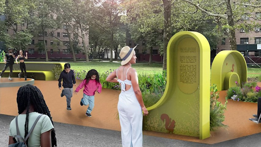 Video thumbnail for Gravesend NYCHA complex breaks ground on new green space