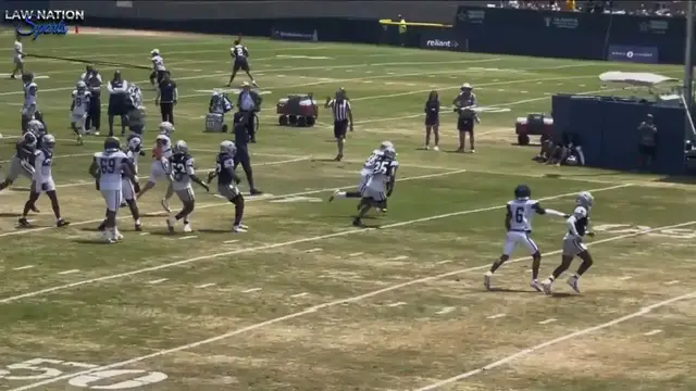 'Video thumbnail for law nation sports: cowboys intense padded practice highlights! dak prescott, ceedee lamb, oxnard camp'