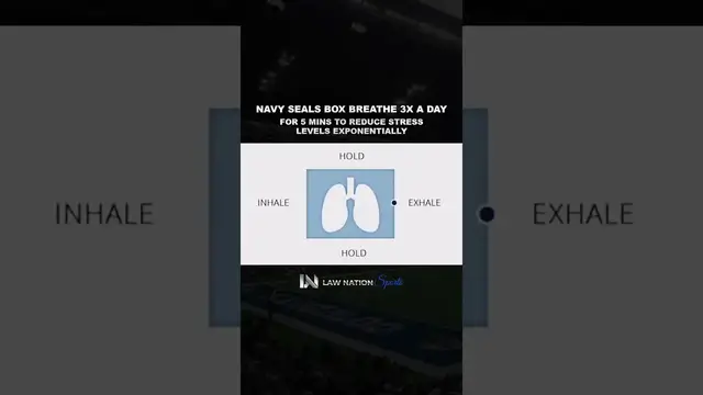 Video thumbnail for The Navy Seals box breathing technique that helps them stay calm and focused...