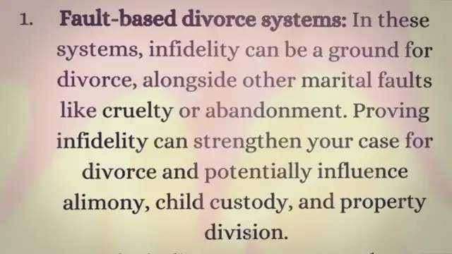 Video thumbnail for Can Infidelity Be Used In A Divorce