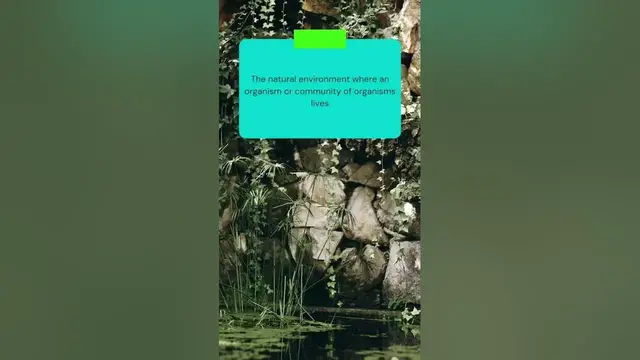 Video thumbnail for Meaning of HABITAT in ECOLOGY #shorts