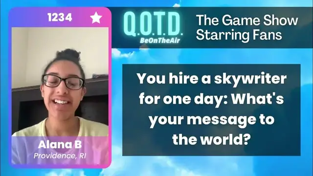 Video thumbnail for Our Favorite Answers: Alana is spreading empathy in the sky!