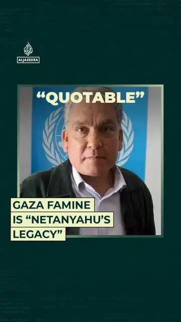 'Video thumbnail for Gaza famine “is Netanyahu’s legacy”'