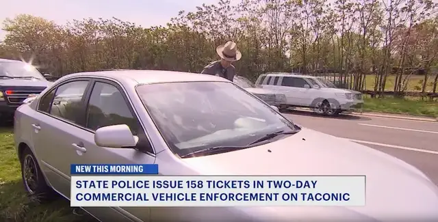 Video thumbnail for State Police issue over 150 tickets during Taconic State Parkway enforcement crackdown