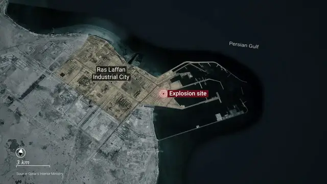 Video thumbnail for Qatar: MOTION GRAPHICS - 54 injured, 18 missing in Qatar factory blast.