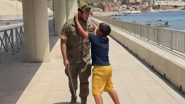 Video thumbnail for Moroccan child pleads Spanish army to not return him