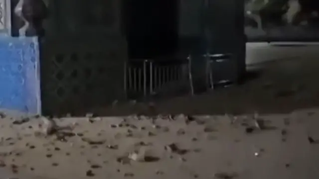 'Video thumbnail for Afghanistan's Blue Mosque damaged in earthquake'