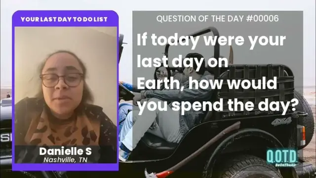 Video thumbnail for Danielle's last day will be spent at Disneyworld. Magical!