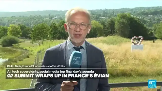 Video thumbnail for AI and tech sovereignty top last day of G7 summit in Evian