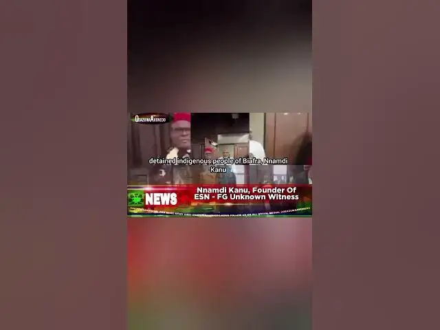 Video thumbnail for Nnamdi Kanu, Founder Of ESN - FG Unknown Witness