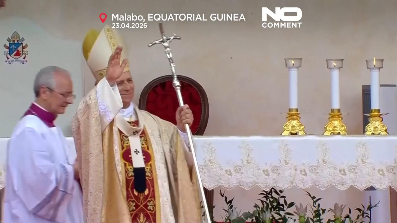 Video thumbnail for Pope Leo XIV ends Africa tour with open-air mass in Equatorial Guinea