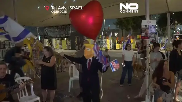 'Video thumbnail for Joy and relief in Tel Aviv as deal promises release of hostages in Gaza'