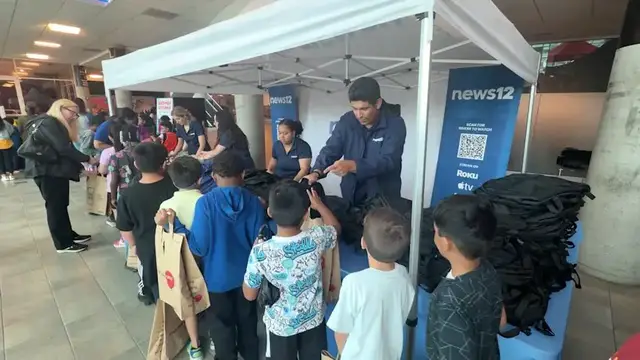 Video thumbnail for News 12 backpack giveaway provides supplies, support for Long Island families