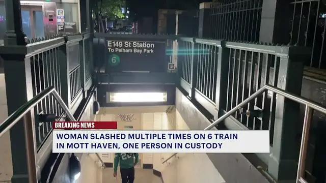 Video thumbnail for Woman slashed multiple times with a scalpel inside Mott Haven train station