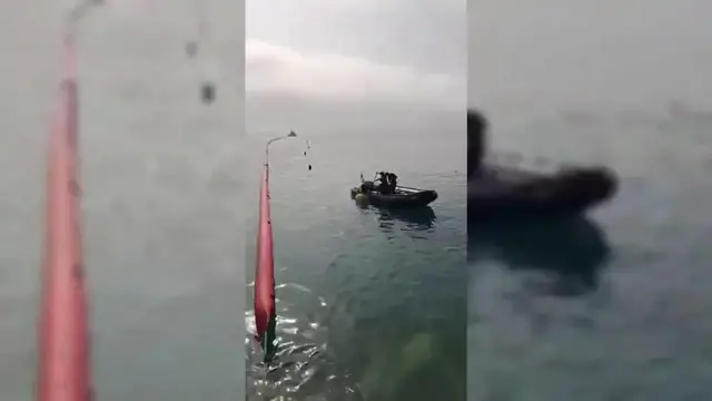 Video thumbnail for Spain: Spain installs sea barrier to curb migrant crossings into Ceuta.