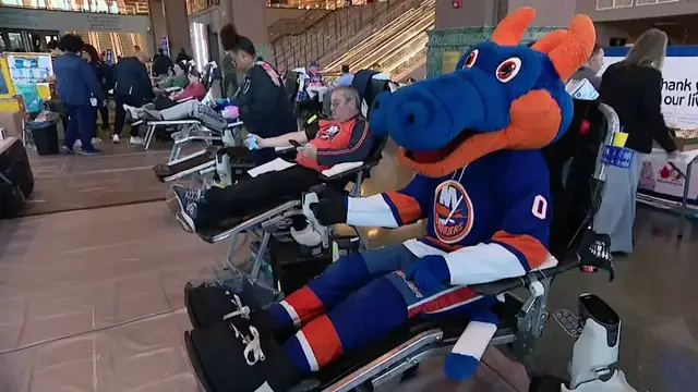 Video thumbnail for Islander blood drive held at UBS Arena